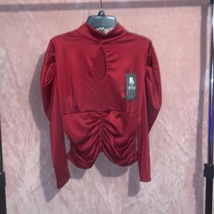 Dark red top